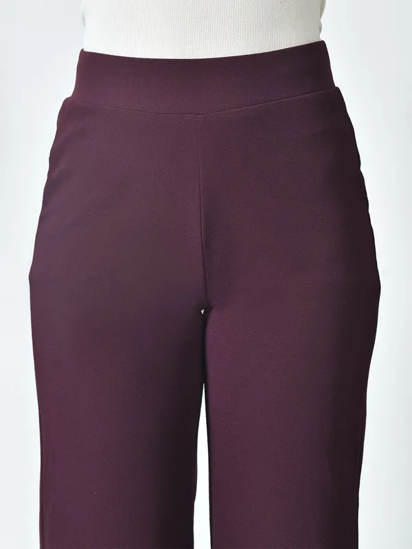 Korean_Stretchable_High_Waist_Pants_For_Women_Marron