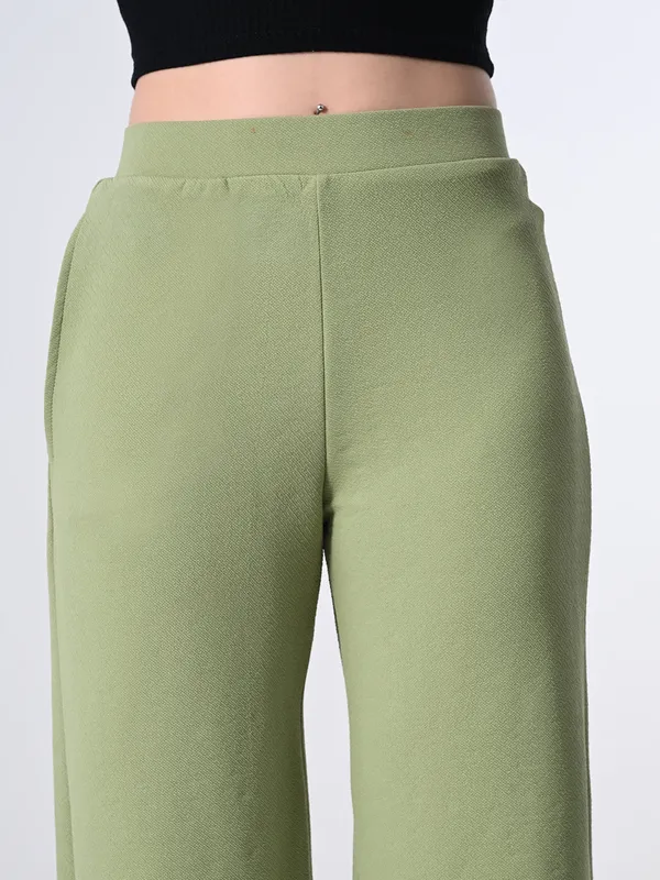 Solid_High_Waist_Stretchable_Trousers_For_Women_Pistachio