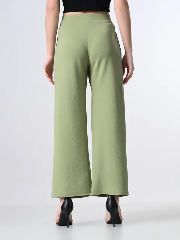 Solid_High_Waist_Stretchable_Trousers_For_Women_Pistachio
