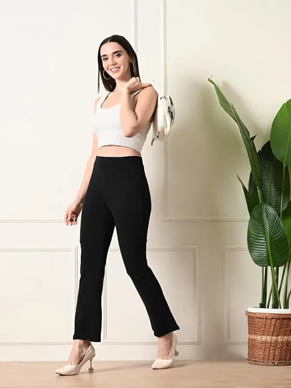 Bootcut_Formal_Casual_Wear_Pants_For_Women_Black