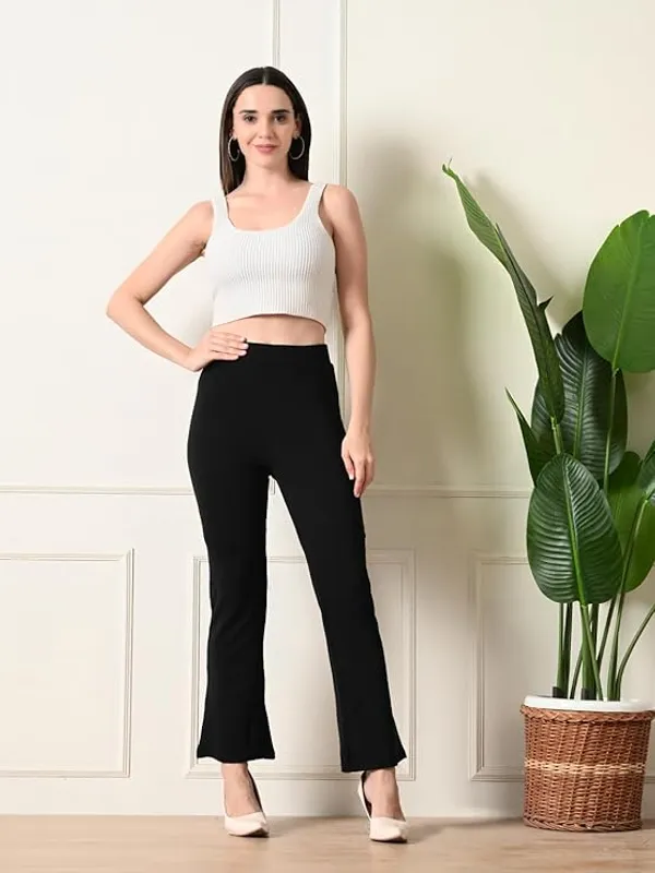 Bootcut_Formal_Casual_Wear_Pants_For_Women_Black