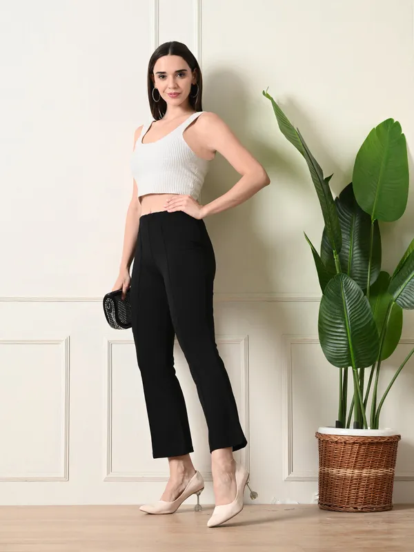 Women_S_Slim_Fit_Flared_Casual_Trousers_Black