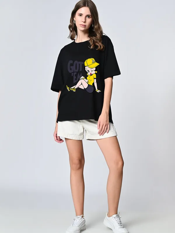 Women_S_Oversized_Cotton_T_Shirt_Black_Print_Drop_Shoulder_Half_Sleeves_Black