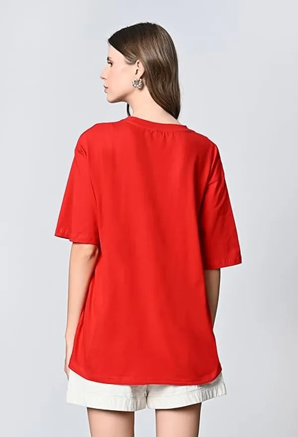 Women_S_Oversized_100_Cotton_Drop_Shoulder_T_Shirt_Red