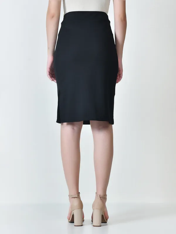 Elegant_High_Waist_Bodycon_Pencil_Skirt_With_Side_Slit_For_Women_Black