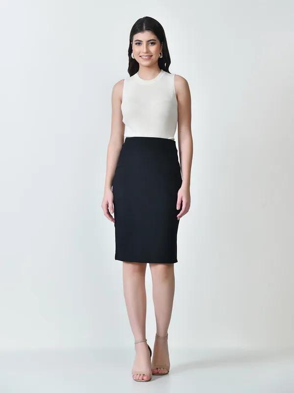 Elegant_High_Waist_Bodycon_Pencil_Skirt_With_Side_Slit_For_Women_Black