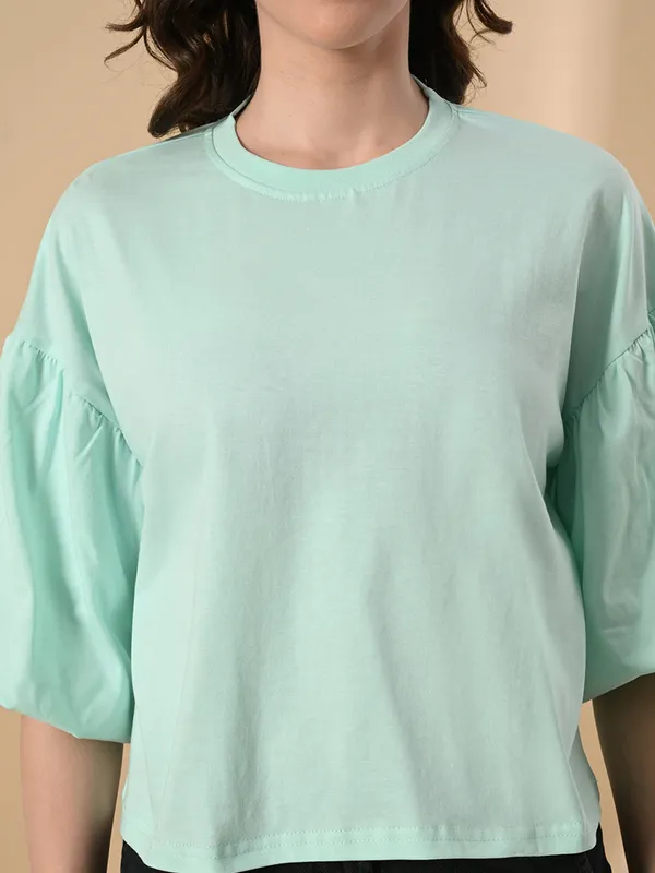 Oversized_Balloon_Sleeve_Crop_Top_For_Women_Light_Green