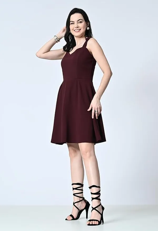 Women_S_Sweetheart_Neck_Sleeveless_Fit_Flare_Dress_Red_Wine_Wine
