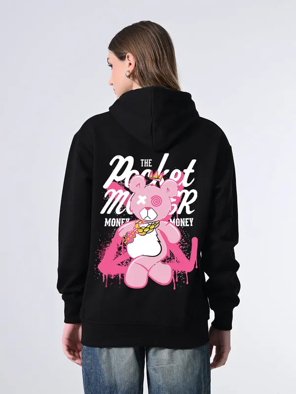 Women_S_Classic_Black_Hoodie_Sweater_Relaxed_Fit_Pullover_With_Print_Winter_Jacket_For_Girls_Ribbed_Hem_Lined_Hood_Casual_Winter_Wear_Full_Sleeves_Stylish_Hooded_Neck_Hoodie_For_Winter_Black