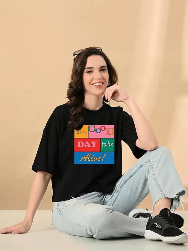 Women_S_Stylish_Printed_Oversized_Crop_T_Shirt_With_Half_Sleeve_Pure_Cotton_Black