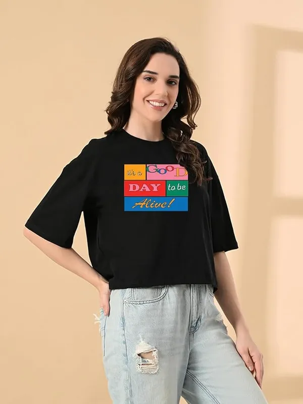 Women_S_Stylish_Printed_Oversized_Crop_T_Shirt_With_Half_Sleeve_Pure_Cotton_Black