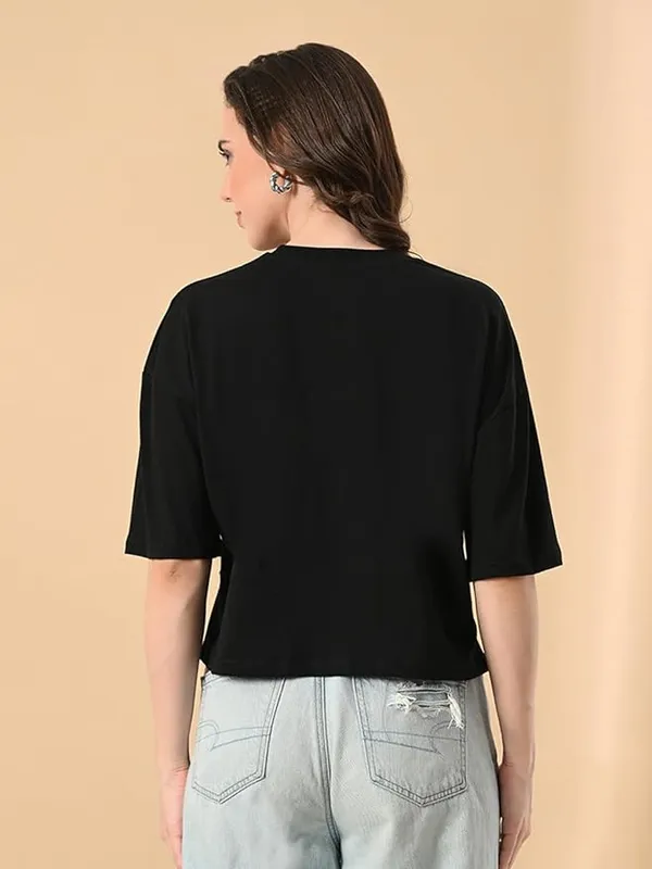 Women_S_Stylish_Printed_Oversized_Crop_T_Shirt_With_Half_Sleeve_Pure_Cotton_Black