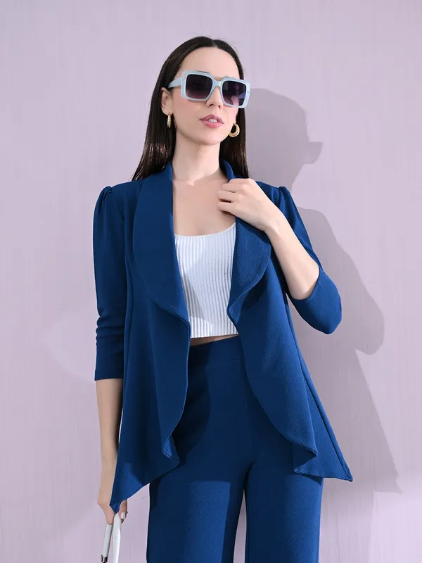 Women_S_Solid_Relaxed_Fit_3_4_Sleeve_Co_Ord_Blazer_And_Trouser_Set_Blue_Blue