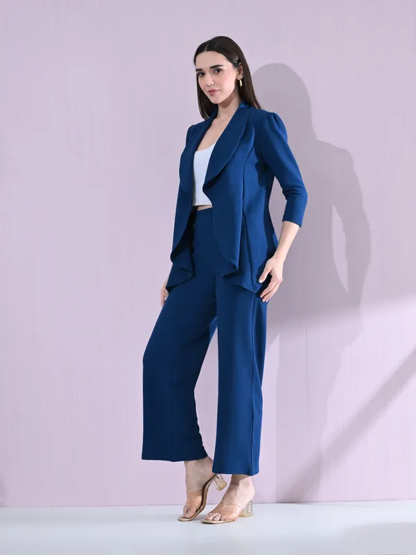 Women_S_Solid_Relaxed_Fit_3_4_Sleeve_Co_Ord_Blazer_And_Trouser_Set_Blue_Blue