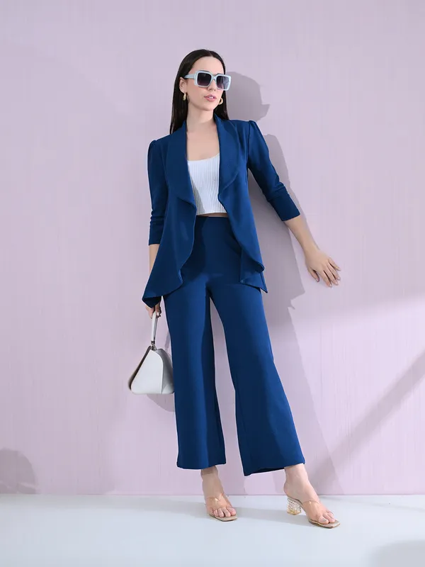 Women_S_Solid_Relaxed_Fit_3_4_Sleeve_Co_Ord_Blazer_And_Trouser_Set_Blue_Blue