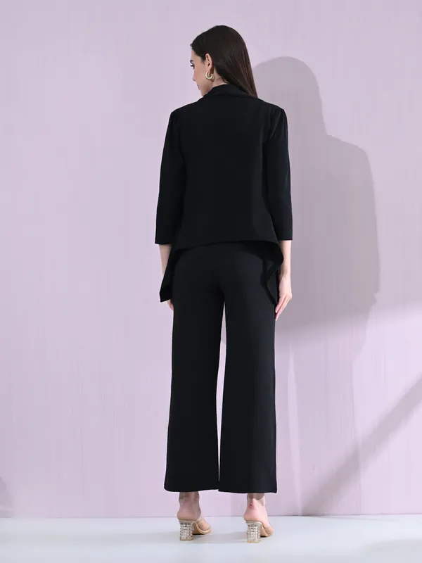 Women_S_Solid_Relaxed_Fit_3_4_Sleeve_Co_Ord_Blazer_And_Trouser_Set_Black_Black