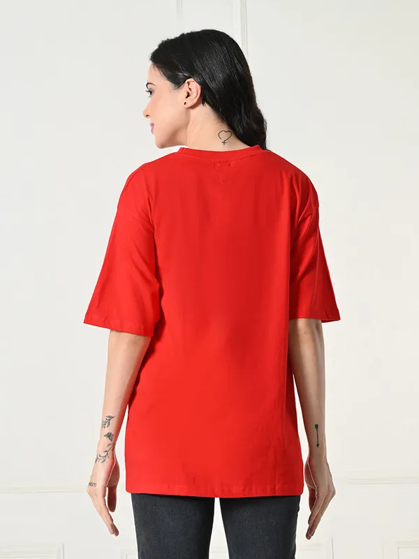 Oversized_Drop_Shoulder_Women_S_T_Shirt_Pure_Cotton_Round_Neck_Relaxed_Fit_Red_Red