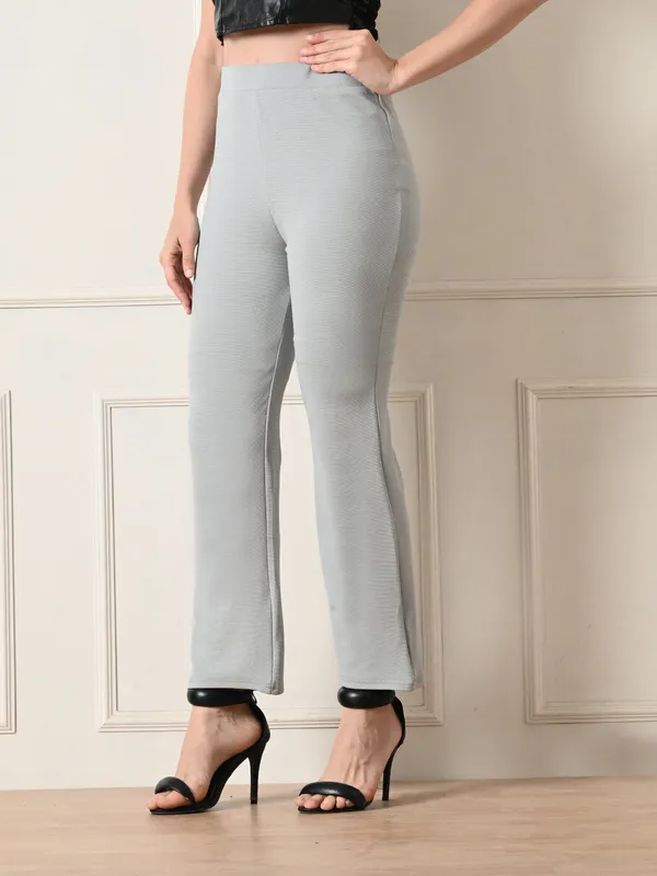 Women_S_Slim_Fit_Boot_Cut_Casual_Trousers_I_Regular_Fit_Elastic_Waist_Full_Length_Formal_Trouser_Casual_Office_Wear_Solid_Pant_I_Grey