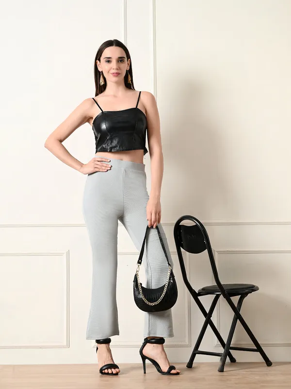 Women_S_Slim_Fit_Boot_Cut_Casual_Trousers_I_Regular_Fit_Elastic_Waist_Full_Length_Formal_Trouser_Casual_Office_Wear_Solid_Pant_I_Grey
