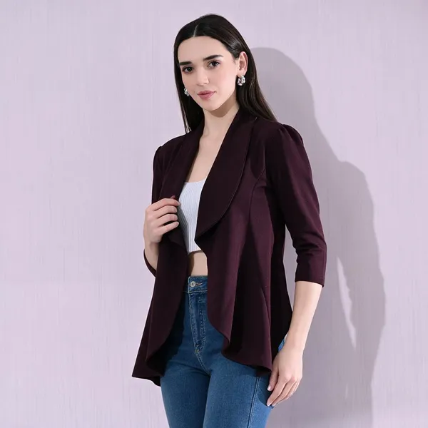 Red_Wine_Cotton_Blend_Snap_Blazer_For_Women_Wine