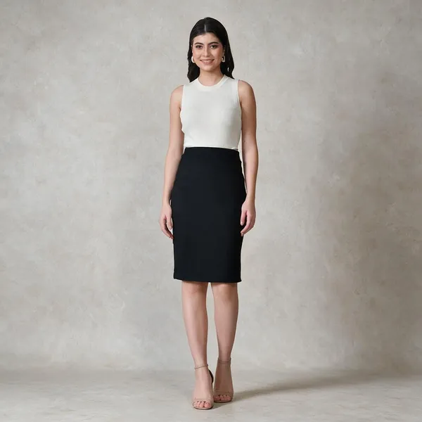 Elegant_High_Waist_Bodycon_Pencil_Skirt_With_Side_Slit_For_Women_Black