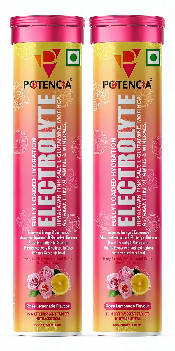 Potencia_Electrolyte_Hydration_Rose_Lemonade_Effervescent_Tablets_15S_-_Pack_of_2