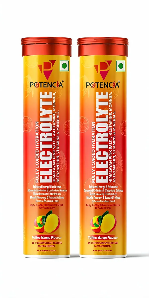 Potencia_Electrolyte_Hydration_Effervescent_Tablets_|_Toffee_Mango_|_Glutamine,_Moringa,_Astaxanthin,_Biotin_&_Himalayan_Pink_Salt_-_Pack_of_2