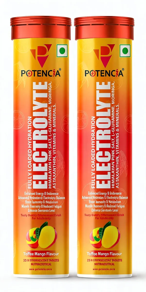 Potencia_Electrolyte_Hydration_Effervescent_Tablets_|_Toffee_Mango_|_Glutamine,_Moringa,_Astaxanthin,_Biotin_&_Himalayan_Pink_Salt_-_Pack_of_2