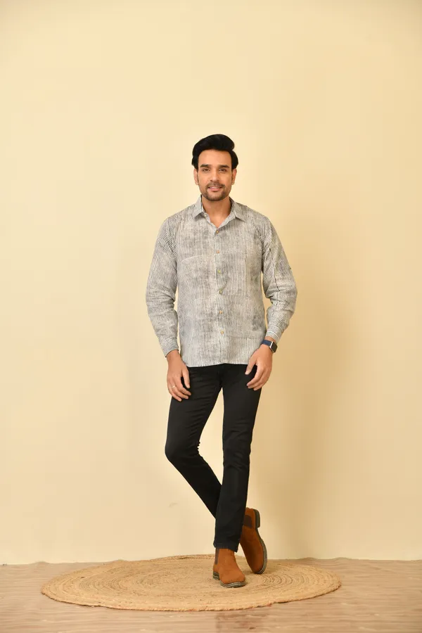 White_Cambric_Cotton_Regular_Fit_Full_Sleeve_Shirt_For_Men