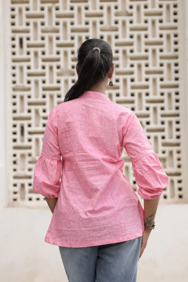 Pink_Cotton_Flared_Top_For_Women