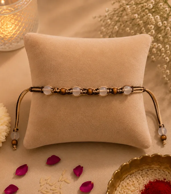 Brown_Picture_Jasper_Beaded_Adjustable_Bracelet_For_Unisex