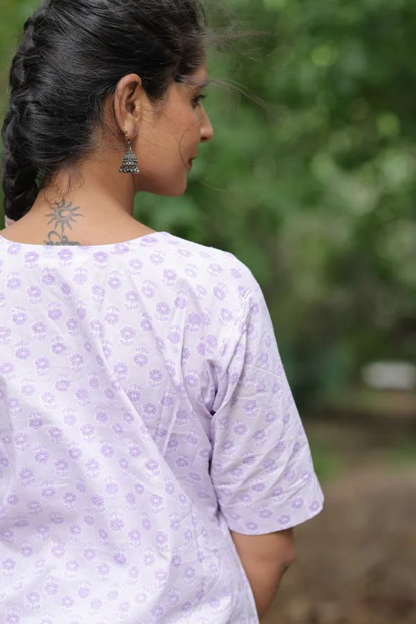 Lavender_Cotton_Printed_Short_Sleeve_Top_For_Women