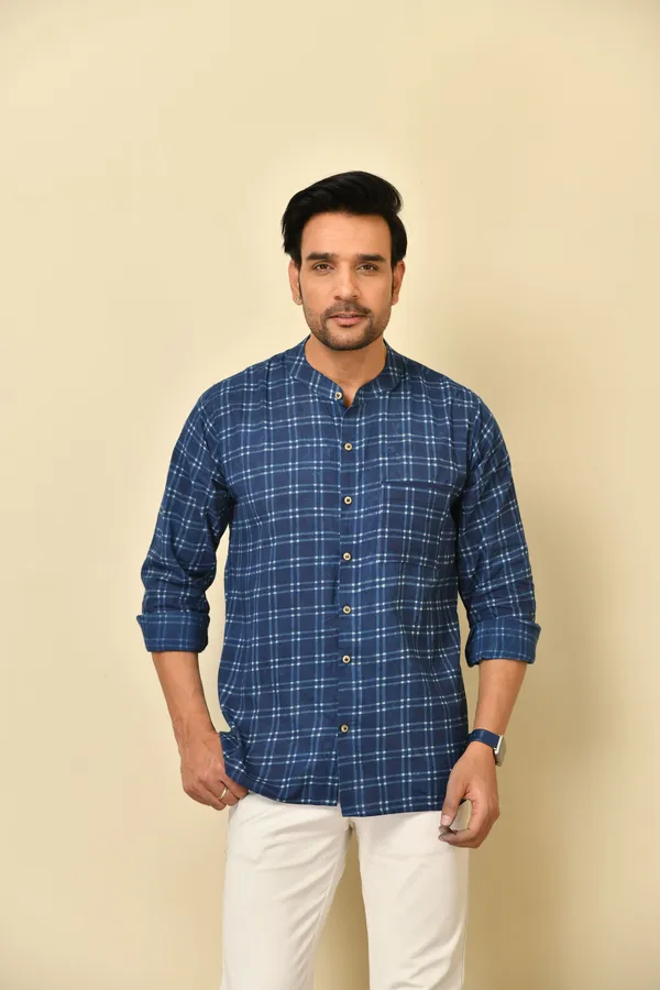Blue_Cambric_Cotton_Regular_Fit_Full_Sleeve_Shirt_For_Men