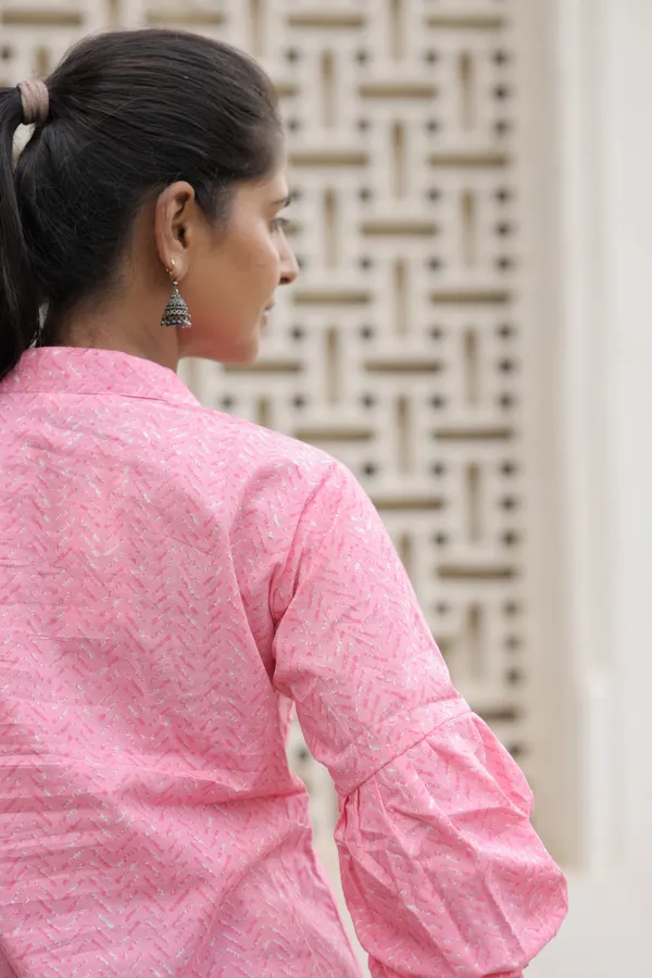 Pink_Cotton_Flared_Top_For_Women