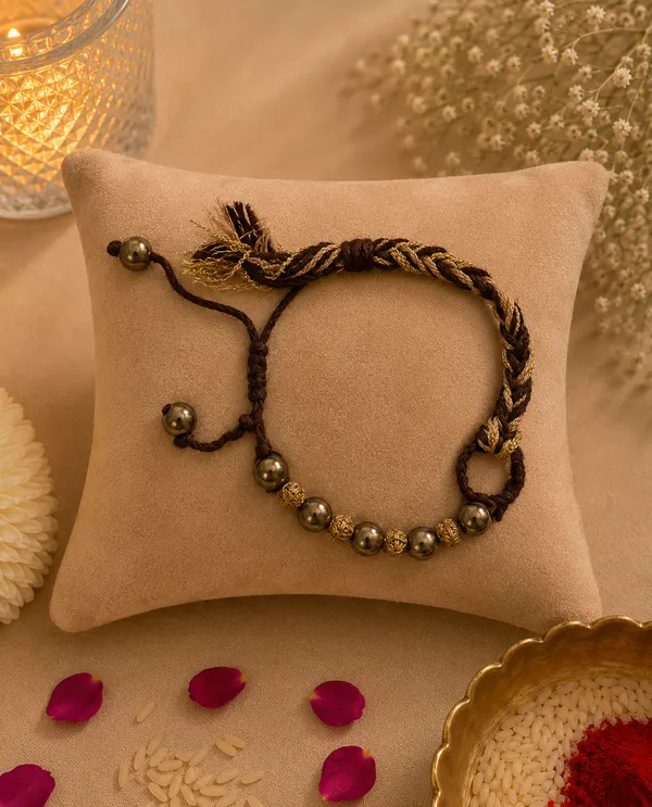 Brown_Pyrite_Golden_Beaded_Braided_Bracelet_For_Unisex