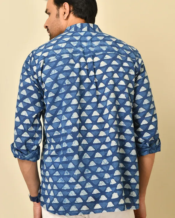 Blue_Cambric_Cotton_Printed_Full_Sleeve_Shirt_For_Men
