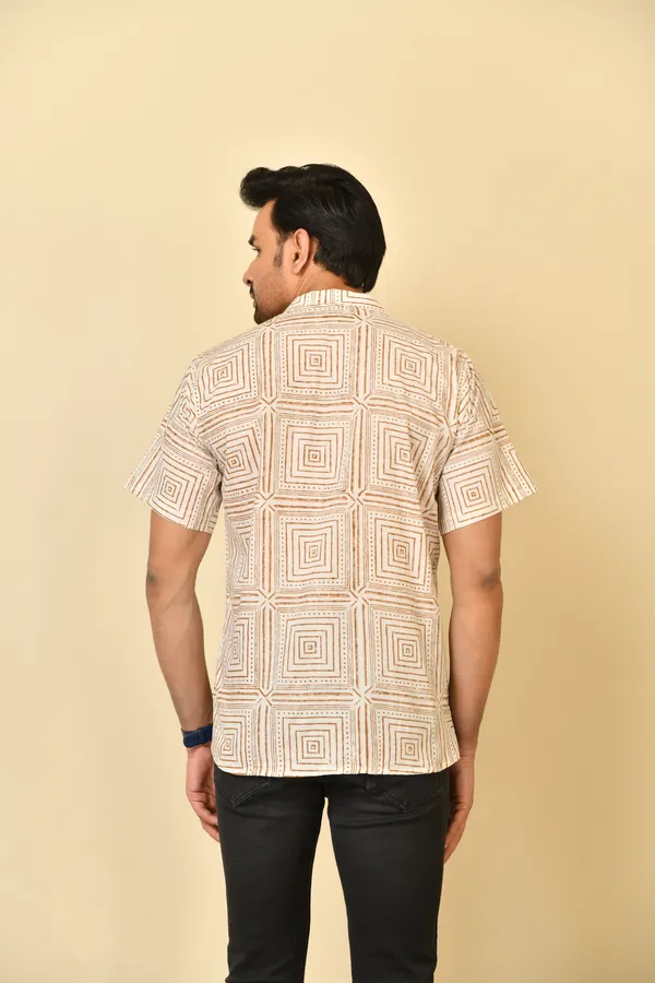 Cream_Cambric_Cotton_Printed_Half_Sleeve_Shirt_For_Men
