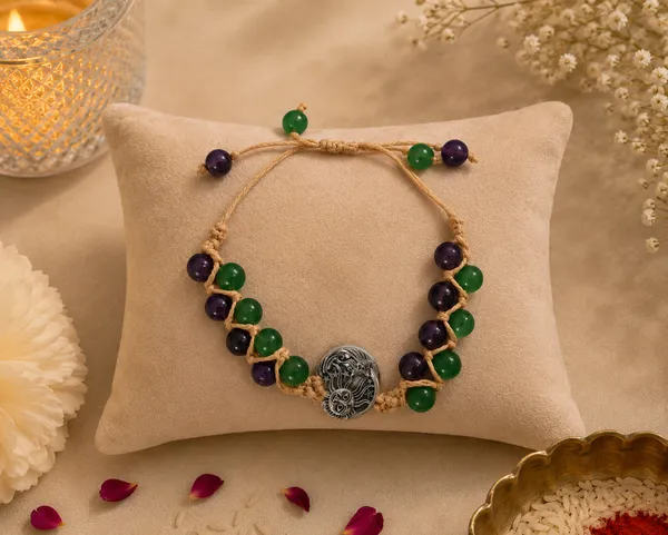 Green_Purple_Amethyst_Green_Aventurine_Adjustable_Bracelet_For_Unisex