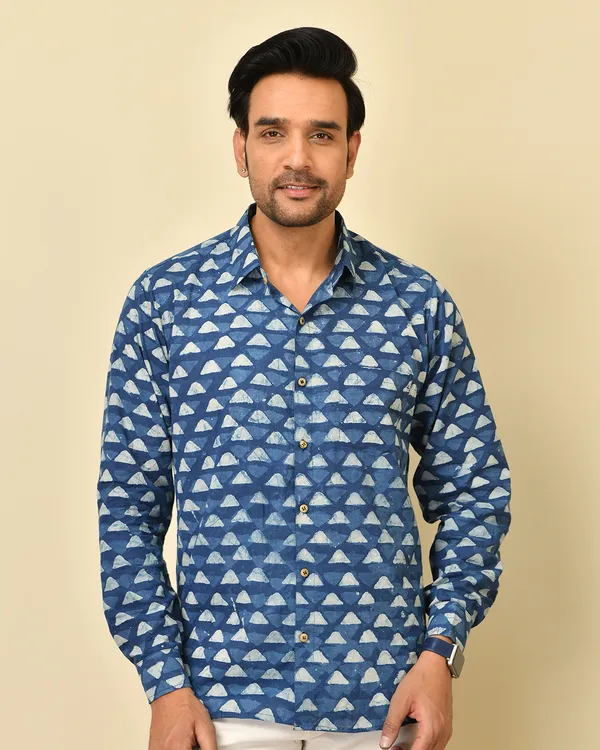 Blue_Cambric_Cotton_Printed_Full_Sleeve_Shirt_For_Men