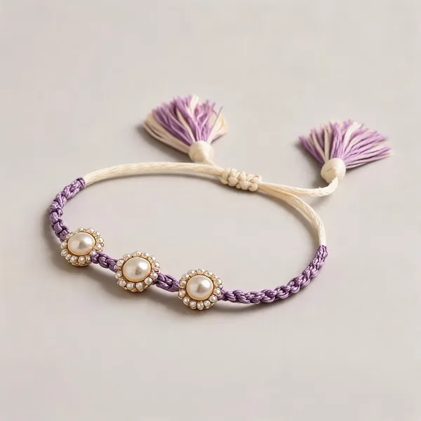 Purple_Crystal_Beaded_Bracelet_For_Unisex