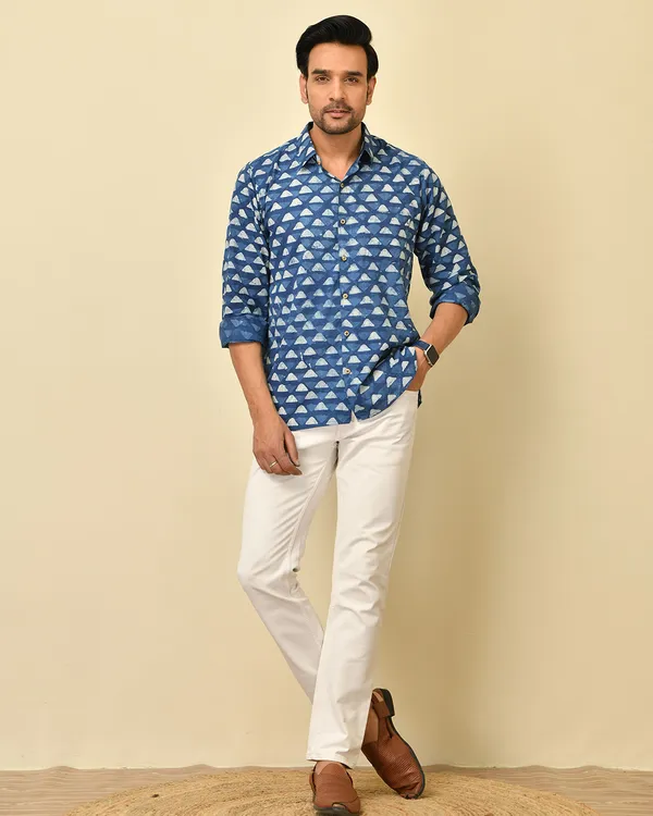 Blue_Cambric_Cotton_Printed_Full_Sleeve_Shirt_For_Men