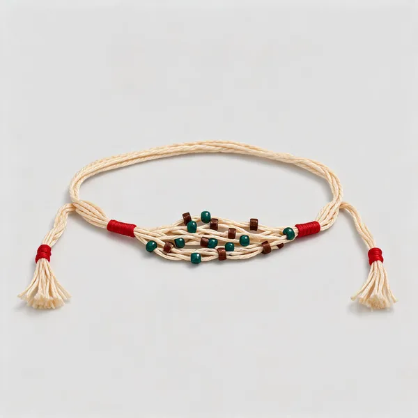 Multicolor_Wooden_Red_Aventurine_Beaded_Bracelet_For_Unisex