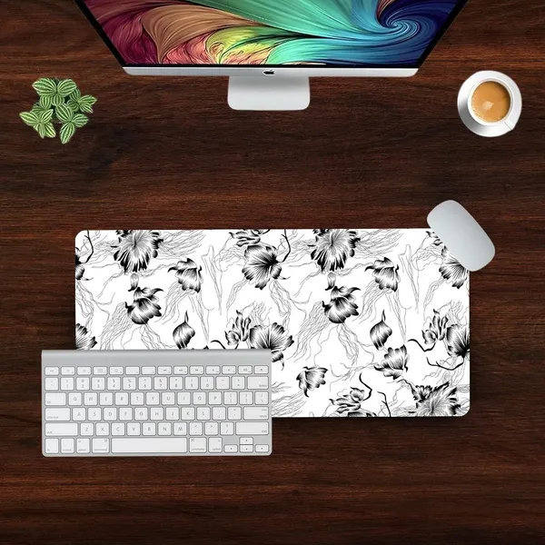 Sigma_One_Mono_Bloom_Floral_Extended_Mouse_Pad_23X11_Inch_Washable_Waterproof