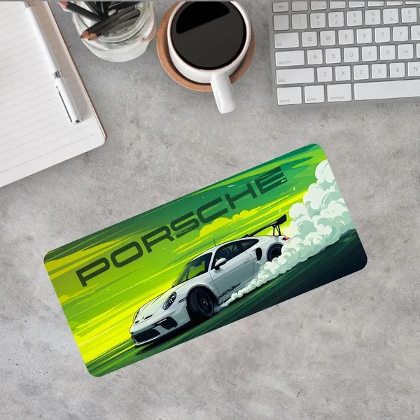 Sigma_One_White_Porsche_Car_Print_Extended_Keyboard_Mouse_Pad