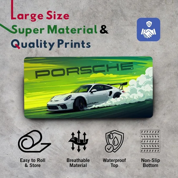 Sigma_One_White_Porsche_Car_Print_Extended_Keyboard_Mouse_Pad