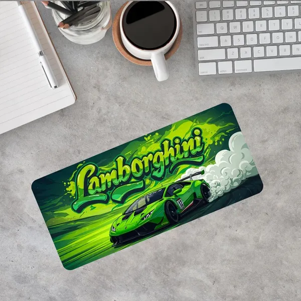 Sigma_One_Green_Sports_Car_Print_Extended_Keyboard_Mouse_Pad