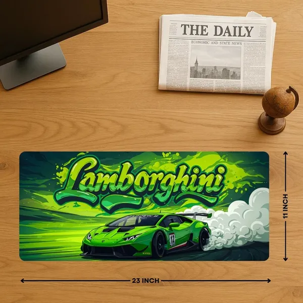 Sigma_One_Green_Sports_Car_Print_Extended_Keyboard_Mouse_Pad