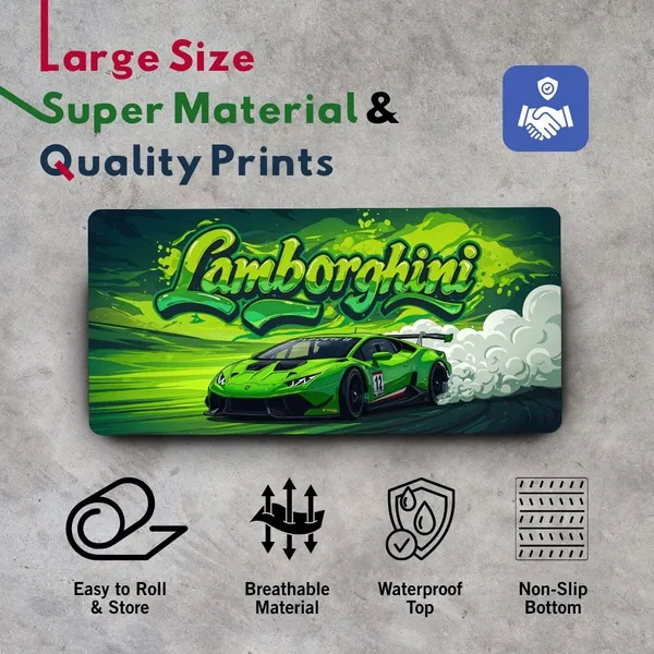 Sigma_One_Green_Sports_Car_Print_Extended_Keyboard_Mouse_Pad