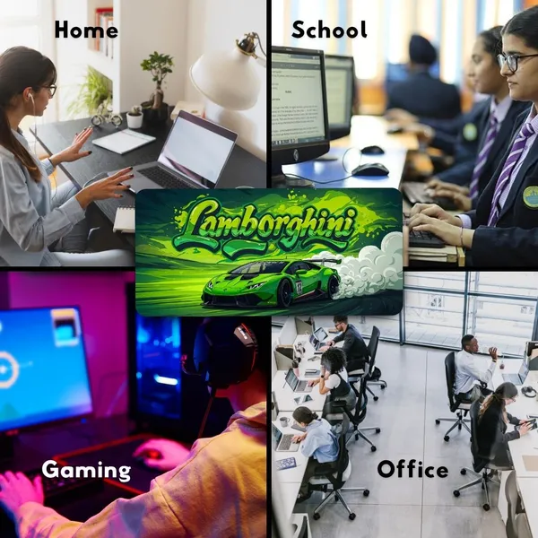Sigma_One_Green_Sports_Car_Print_Extended_Keyboard_Mouse_Pad