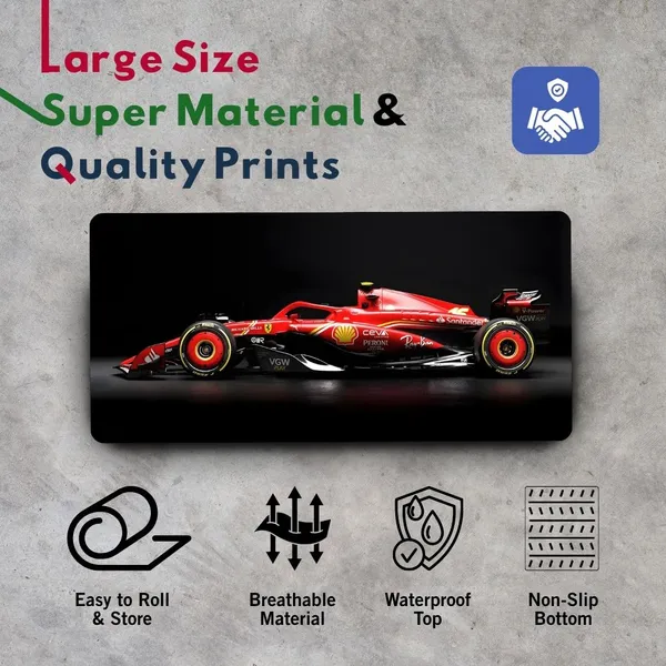 Sigma_One_Formula_Racing_Car_Extended_Mouse_Pad_23X11_Inch_Non-Slip_Base